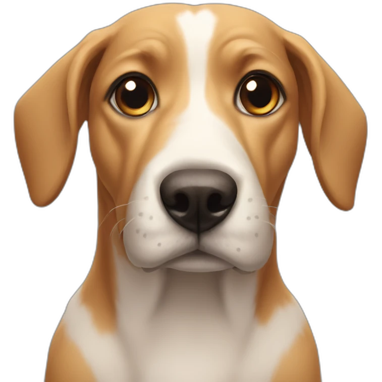 dog close up looking straight to you emoji