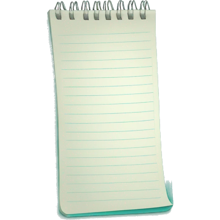 closed cyan notepad emoji
