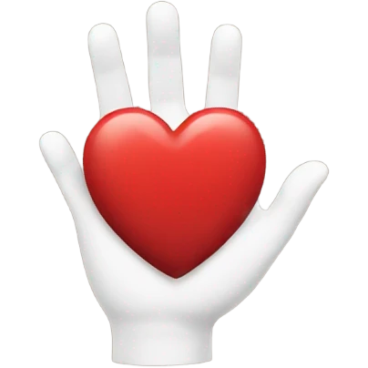 Throwing the heart in hand emoji