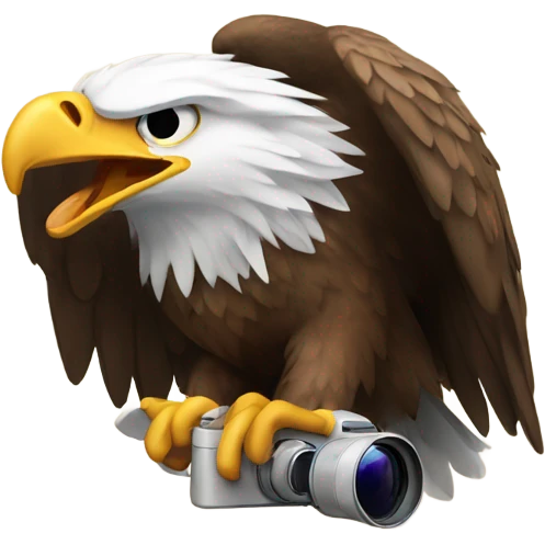 eagle coming out of camera emoji