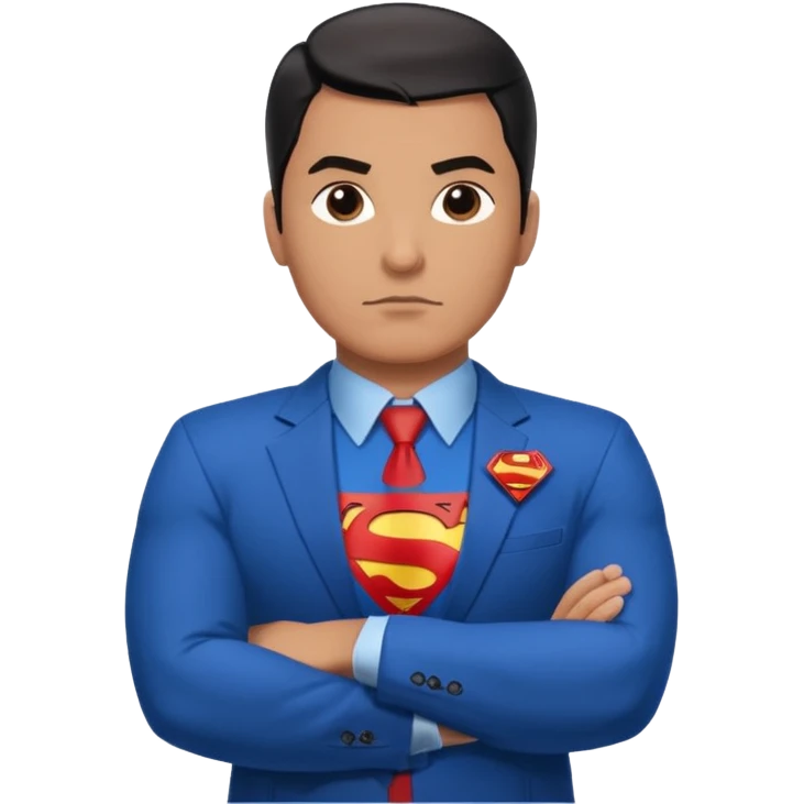 Superman con letras defensor del pueblo emoji