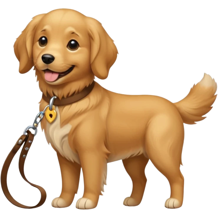 Dog on a leash emoji