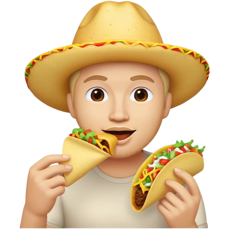 My Memoji eating a taco emoji