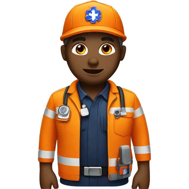 orange emt worker emoji