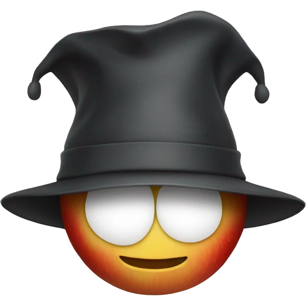 Apple with a hat  emoji