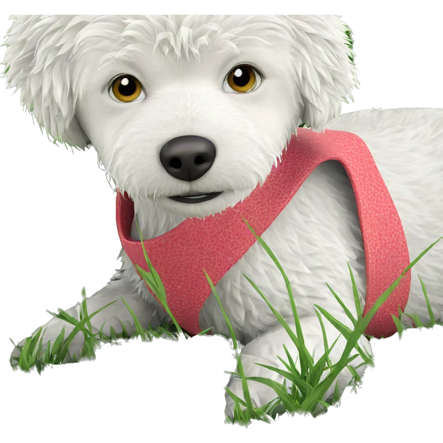 curious animal on green grass emoji