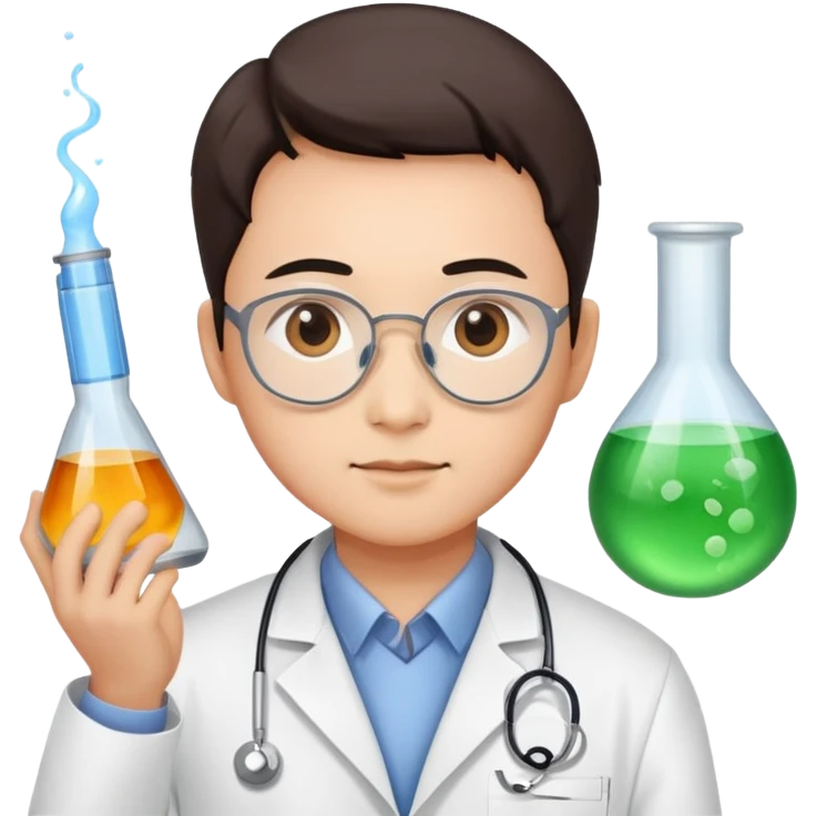 super realistic Chinese scientist emoji