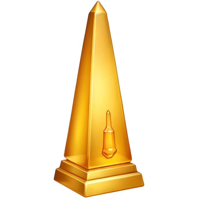 metallic obelisk with honey emoji