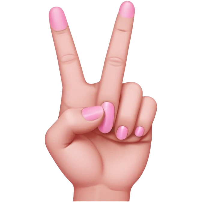 a hand showing its middle finger that is pink  emoji