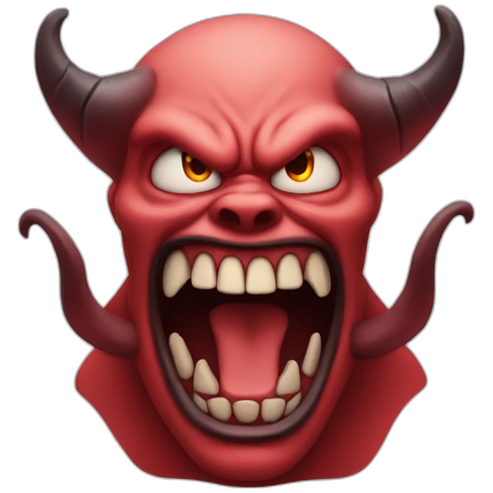 a demon cursing emoji