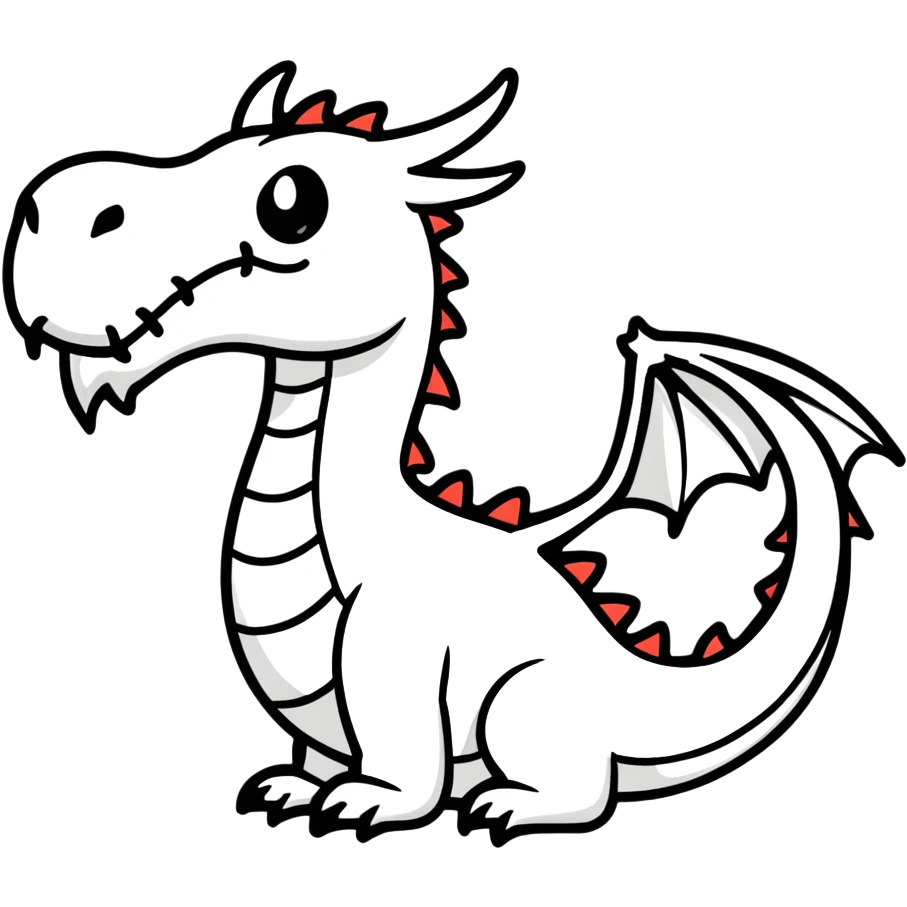 dragon outline simple emoji