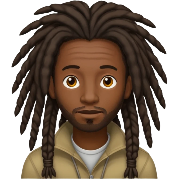 Black man with dreads emoji