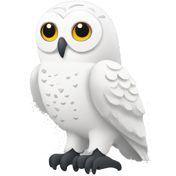 Snow owl flat design emoji
