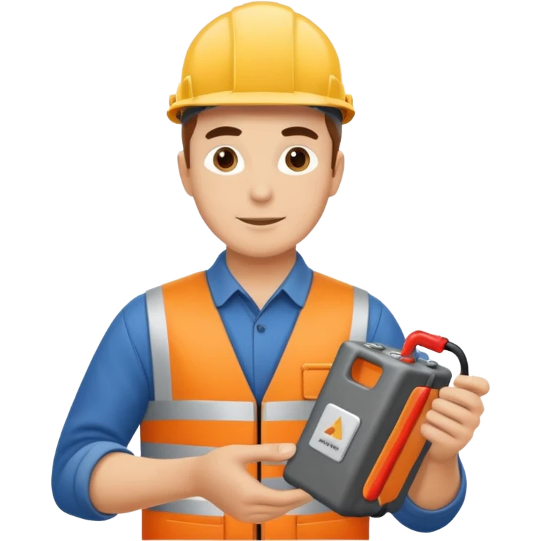 electrician installing a azimut battery emoji