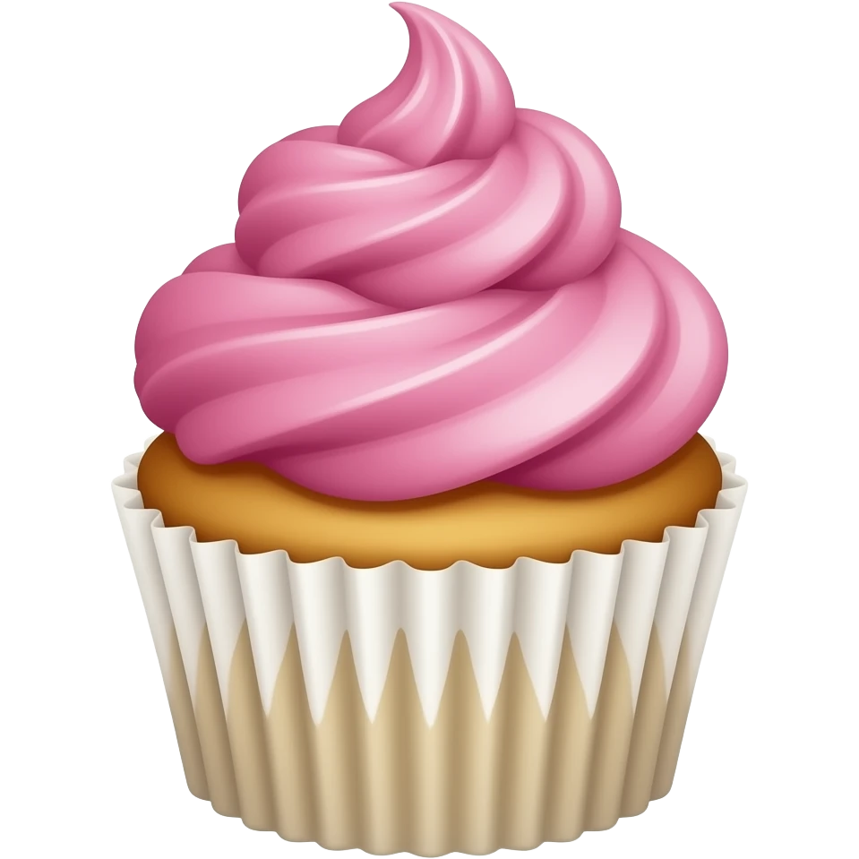 Cupcake with pink icing emoji
