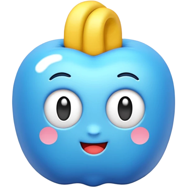 3d 스피커 파랑색 emoji