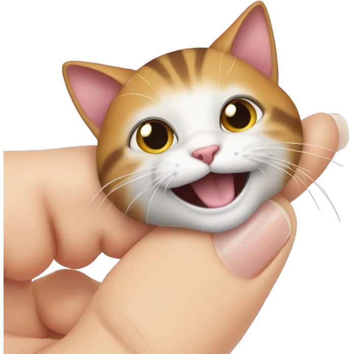 Cat biting a toe emoji