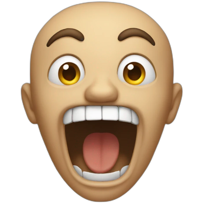 A screaming man emoji