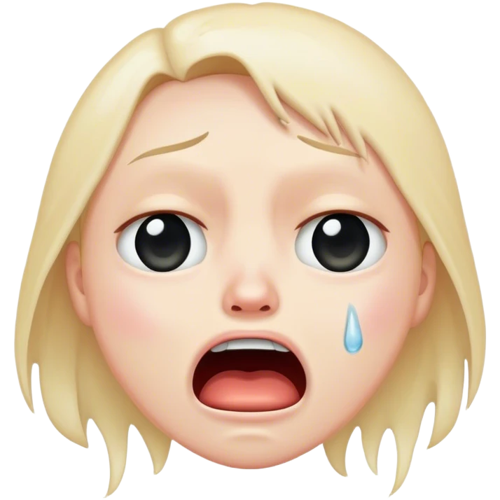 Scary crying face emoji