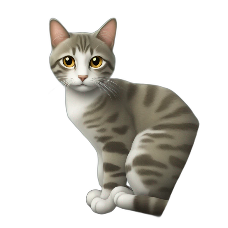 un chat dans une fusée dans un arbre emoji
