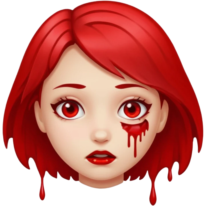 girl with blood  emoji
