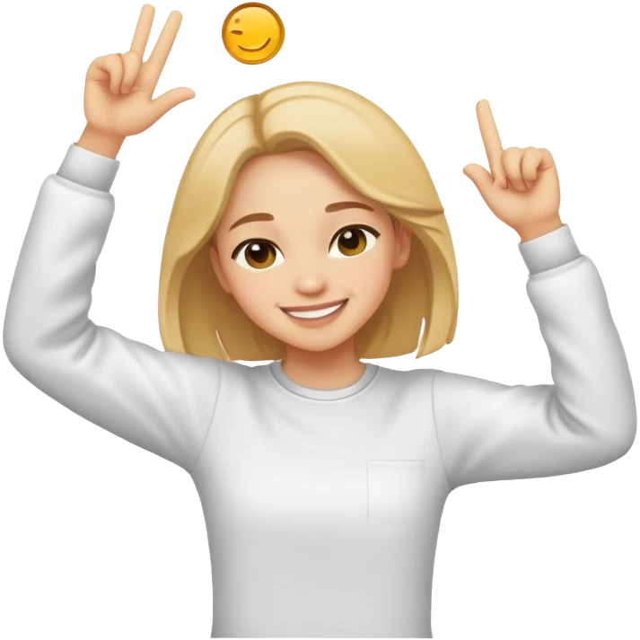 girl dabbing emoji