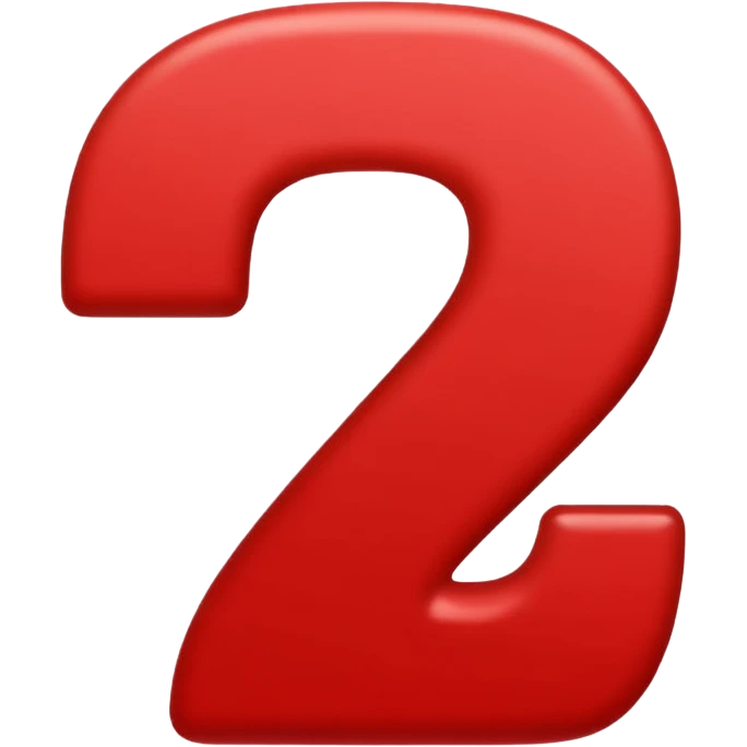 number 2 bold red emoji
