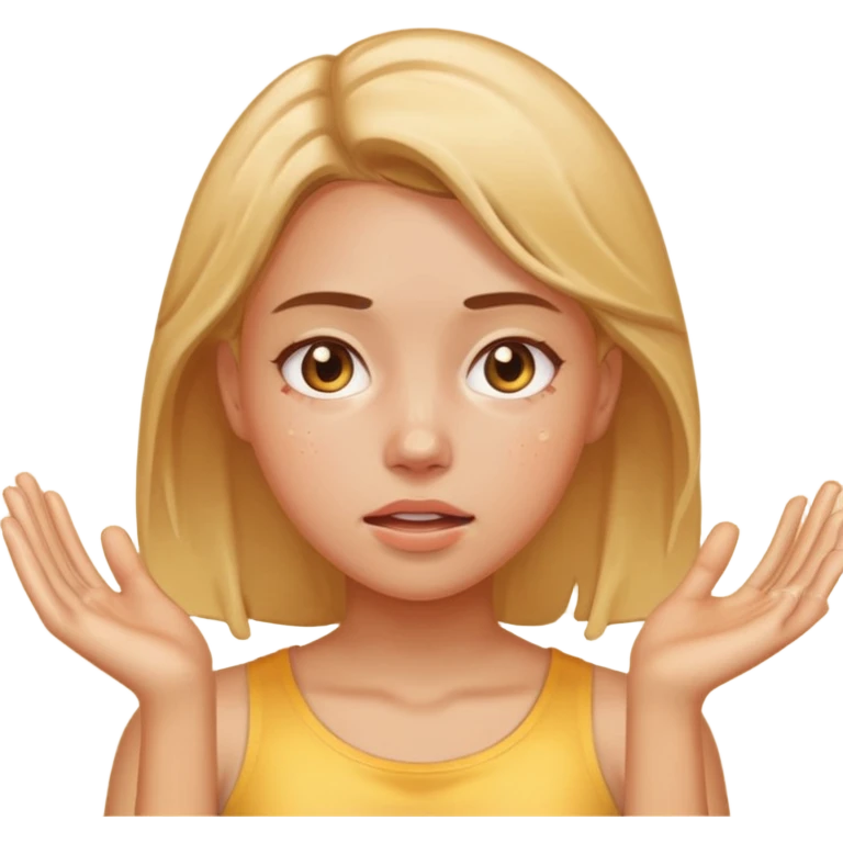 girl sweating a lot emoji