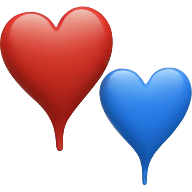 heart blue whit little red  emoji