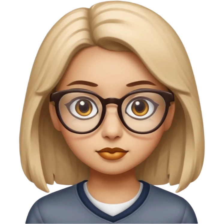 funny looks like and owl and is a girl and gas glasses emoji