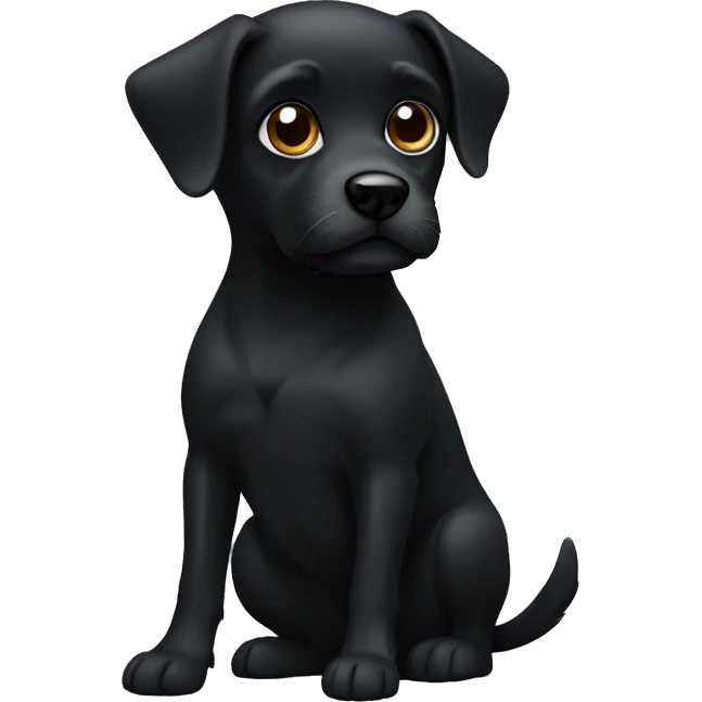 mini black dog emoji