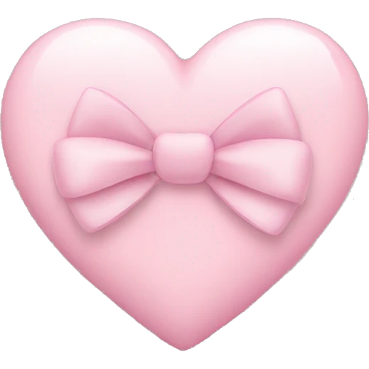 Light pink heart with bows emoji
