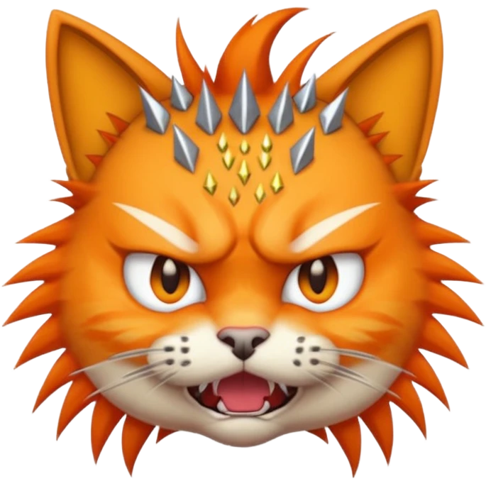 create an emoji of a punk rock cat emoji