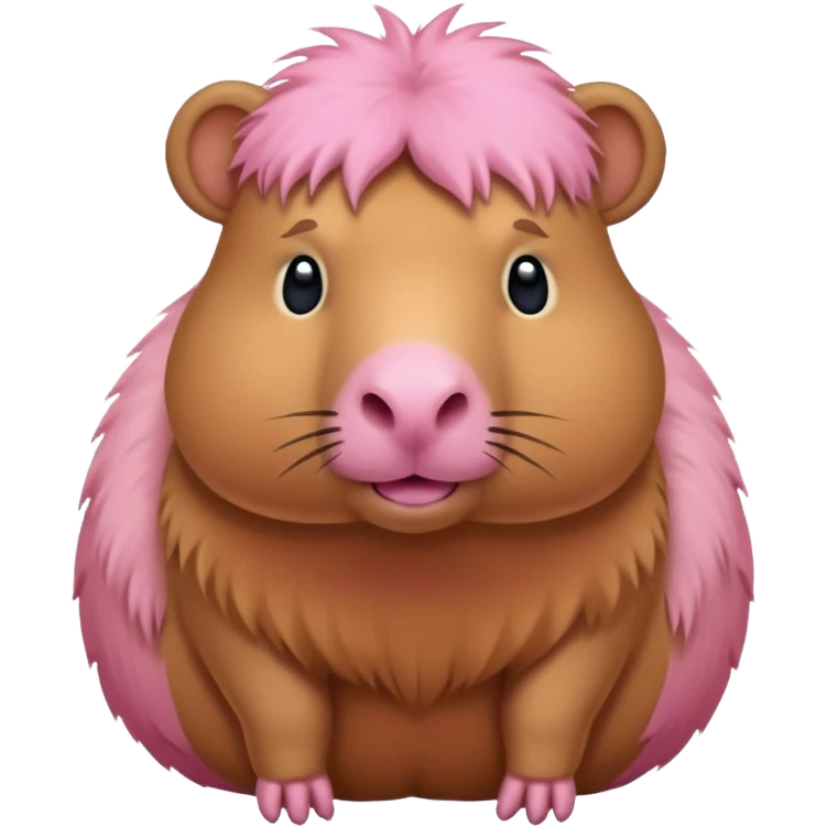 Pink capybara emoji