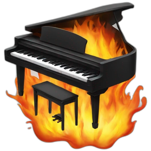 piano in fire emoji