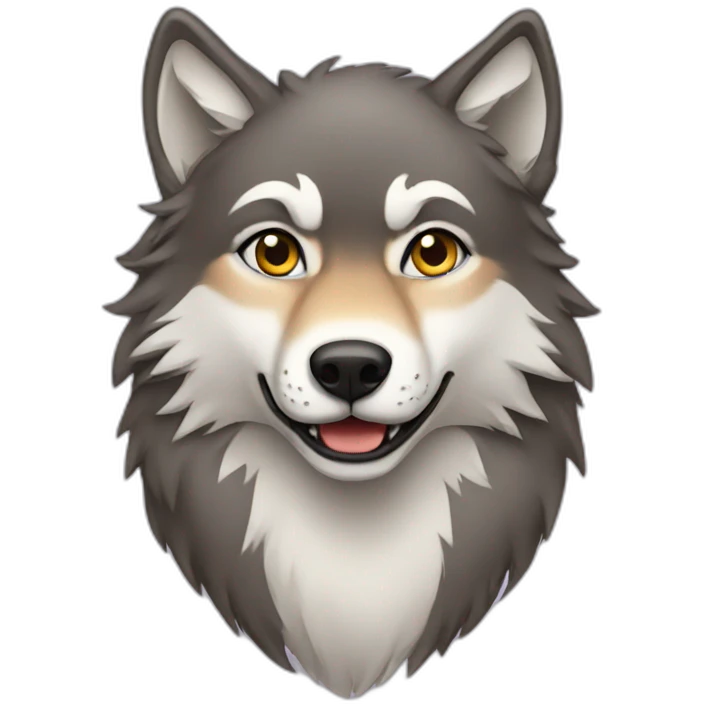 Female wolf  emoji
