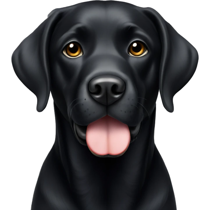 Black Labrador with white on chest  emoji