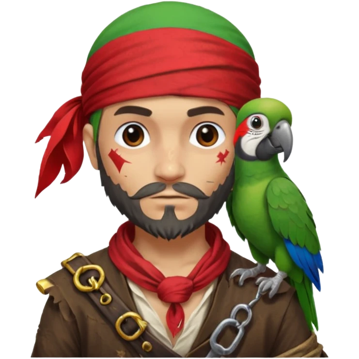 pirate and parrot emoji