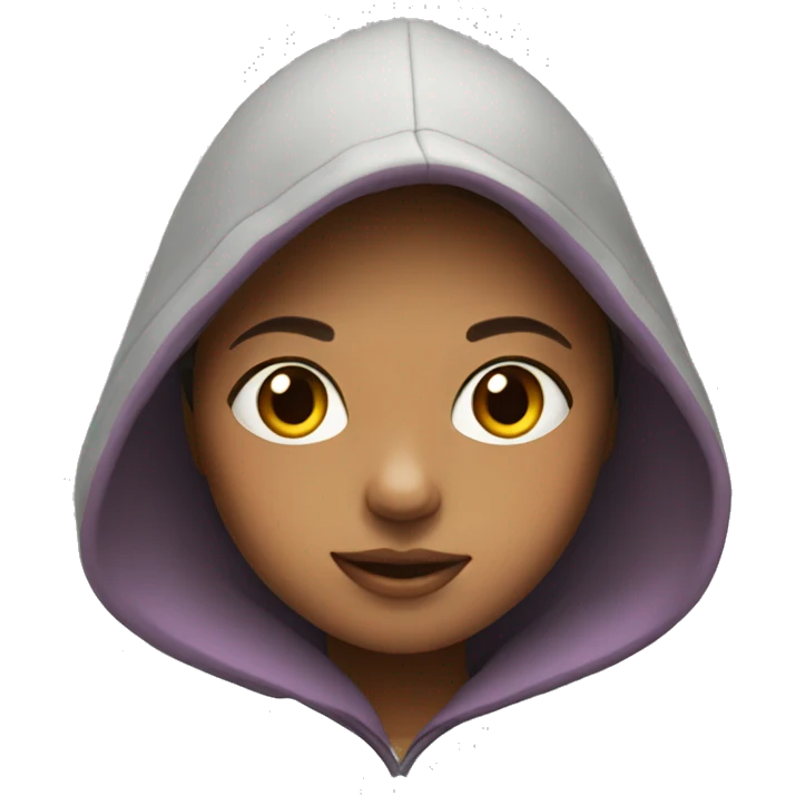 Girl wearing hoodie  emoji