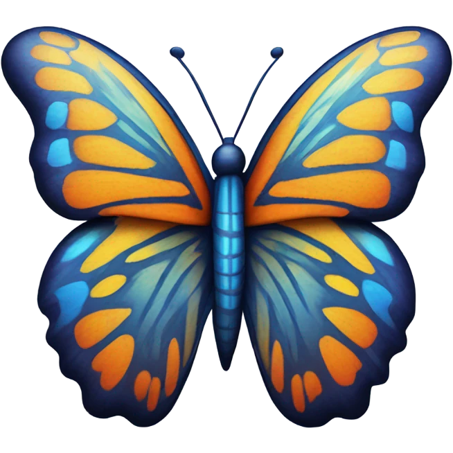 A colorful butterfly flying emoji