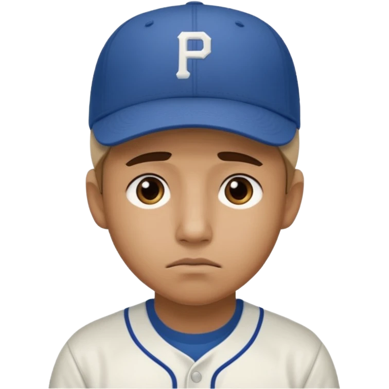 Una carita triste con una gorra de base pro show i q se llame rober emoji