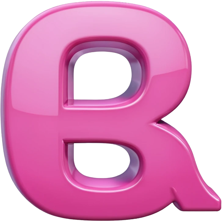 mix color pinks 3d letter p emoji