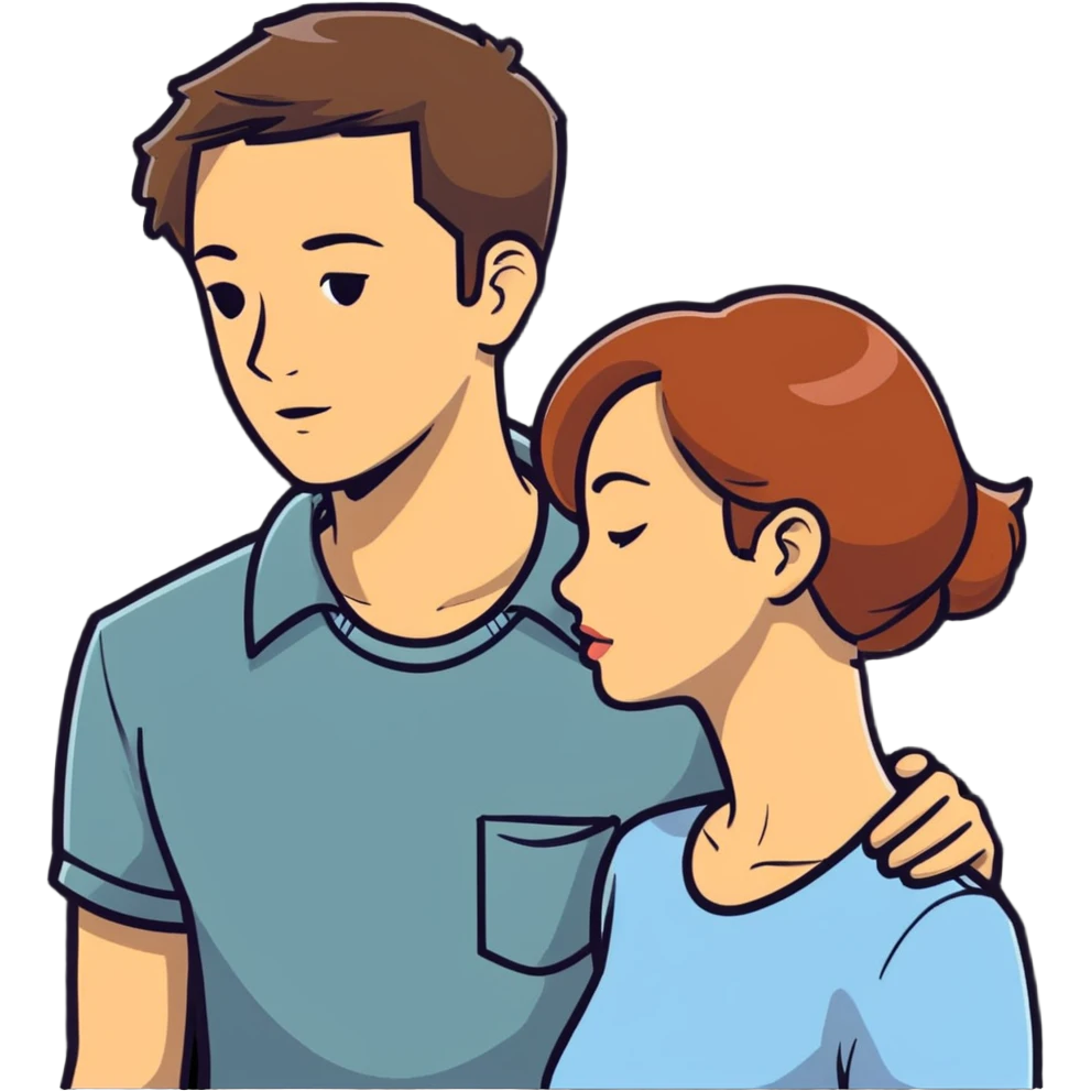 Woman sniffing man emoji
