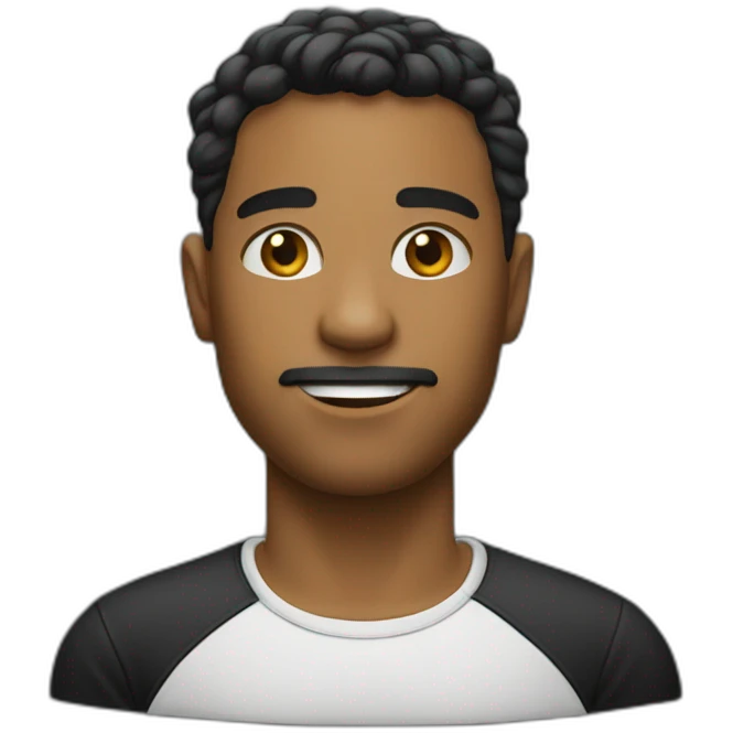 Al Banco with black t shirt emoji