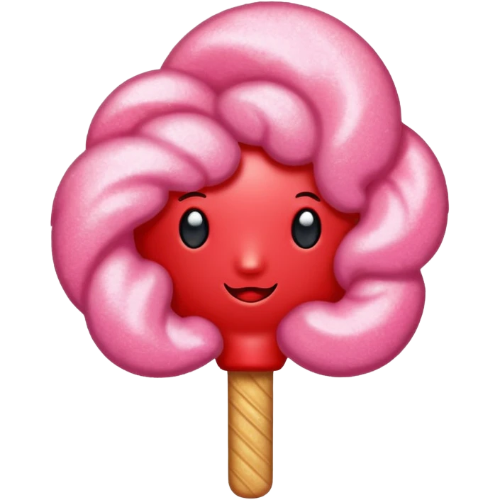 red glitter cotton candy emoji