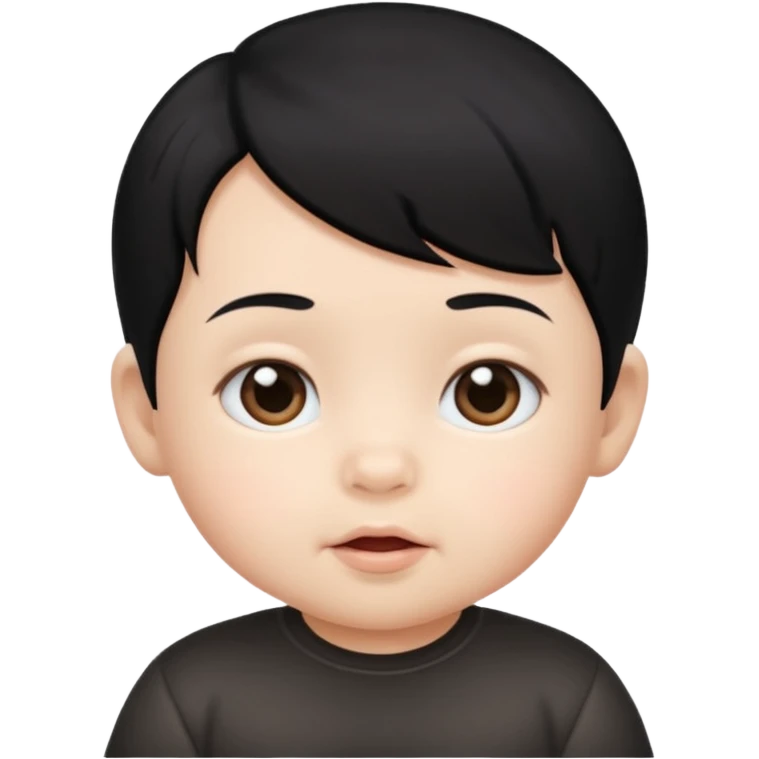 Baby black hair emoji