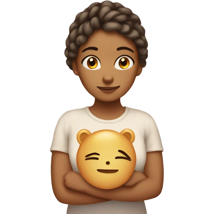 Calm girl and cozy emojis emoji
