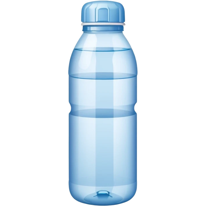 a use and throw plastic water bottle in a simple vector style emoji