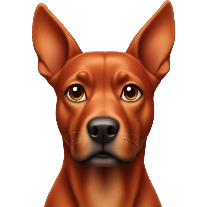 solid red dog with pointed ears emoji
