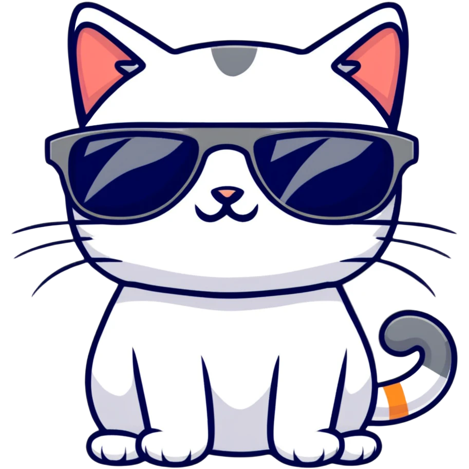 Cat with sunglasses emoji